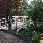 Japanese style oak footbridge, Surrey, UK